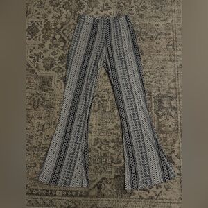 Blue and White Flared Pants